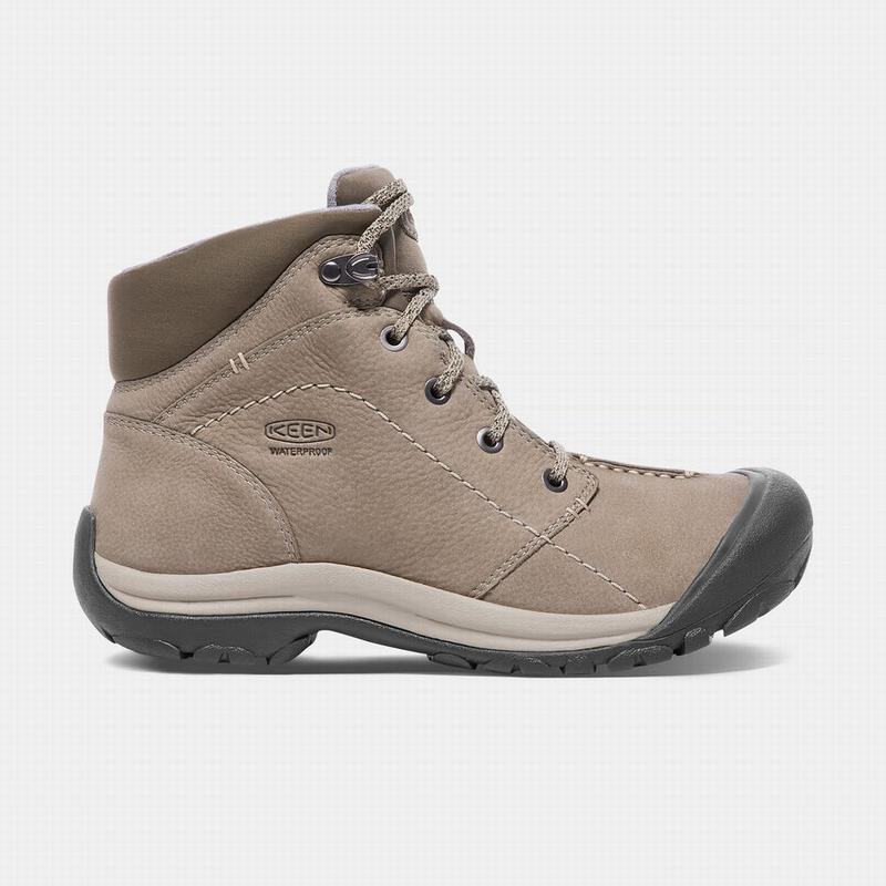 Keen Kaci Winter Waterproof Mid Womens Winter Boots Khaki Discount (6251-LEOBA)